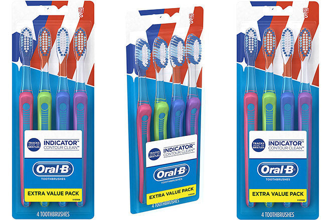 Oral-B Soft Bristles Toothbrushes 4-Count Only $4.40 ($1.10 Each!)