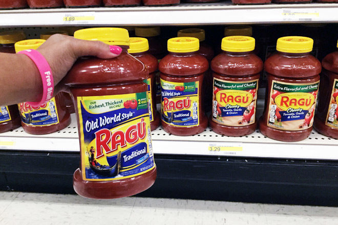 Ragu Family Size Pasta Sauce for Only $1.97 at Target (Regularly $3.29) - Print Now!