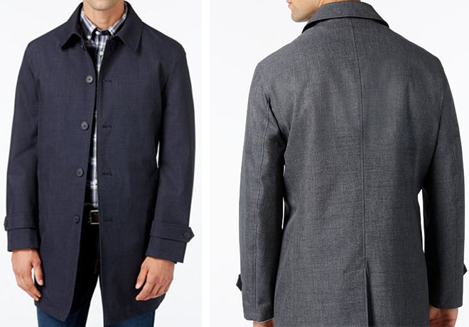 Tommy Hilfiger Men's Sharkskin Raincoat Just $70 (Reg $350)