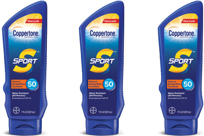 Amazon: Coppertone Sport Sunscreen Lotion SPF 50 Just $5.84 per Bottle