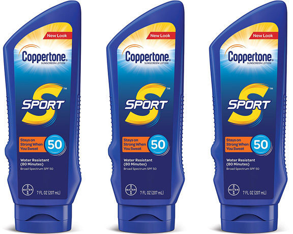 Amazon: Coppertone Sport 3-Pack Sunscreen Lotion $13.36 (Only $4.45 per Bottle Shipped!)