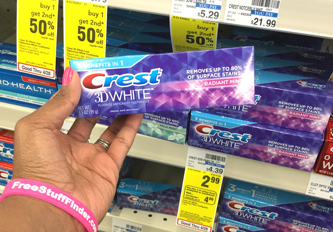 Crest 3D White Toothpaste ONLY 99¢ Each at CVS - Regularly $4.39!