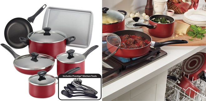 Farberware 15-Piece Non-Stick Cookware Set Just $43.93 (Reg $120) - Last Chance!