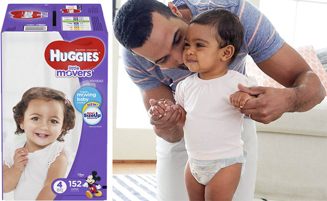 Amazon: Huggies Diapers 152-Ct Pack for Only $31.36 + FREE Shipping (21¢ per Diaper)