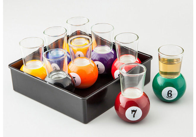 Pool Ball Shot Glasses & Tray Just $16.99 + FREE Shipping (Regularly $40)