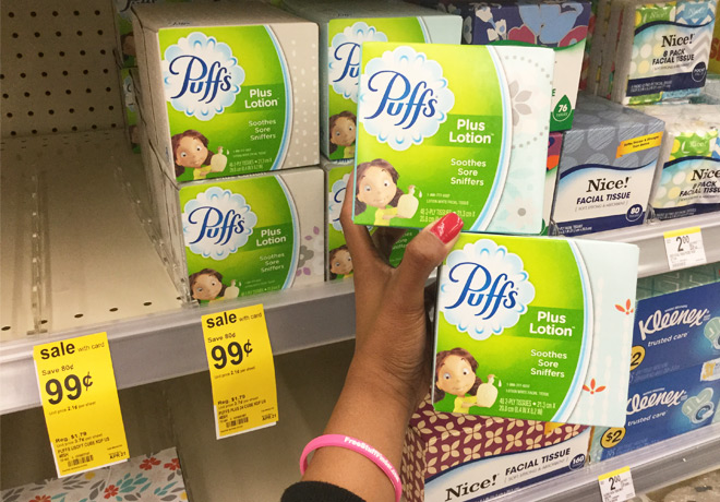 Puffs Facial Tissue 48-Pack Only 49¢ at Walgreens (Regularly $1.79)