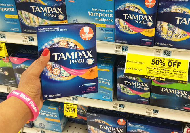 Tampax Pearl Tampons (18 ct) Only $1.47 Each at Rite Aid (Regularly $5.79)