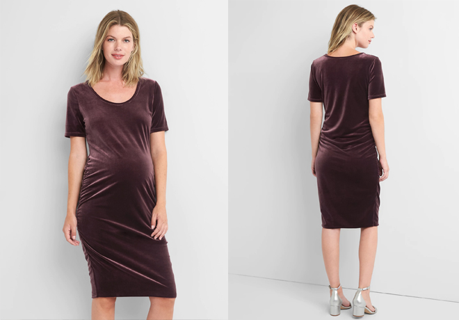 Gap: Maternity Velvet Dress Only $18.38 (Regularly $60)