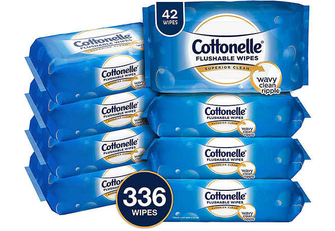 Amazon: Cottonelle Flushable Wipes 8-Pack Just $9.79 + FREE Shipping ($1.22 per Pack!)
