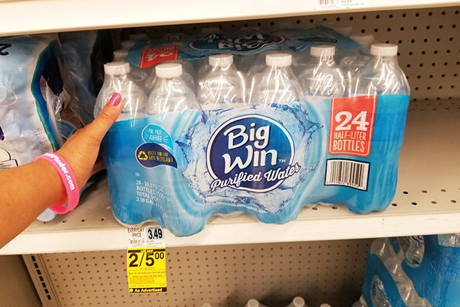 Big Win Purified Water 24-Pack for Only $2 at Rite Aid - Just 8¢ Per Bottle