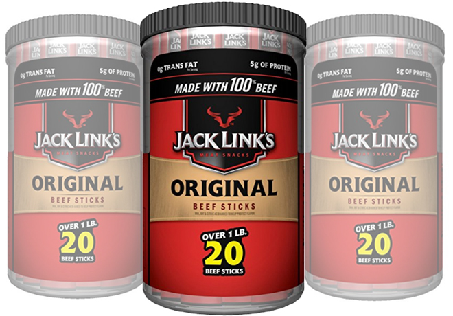 Amazon: Jack Link's Beef Sticks 20-Count, Just $7.46 + FREE Shipping (37¢ Each!)
