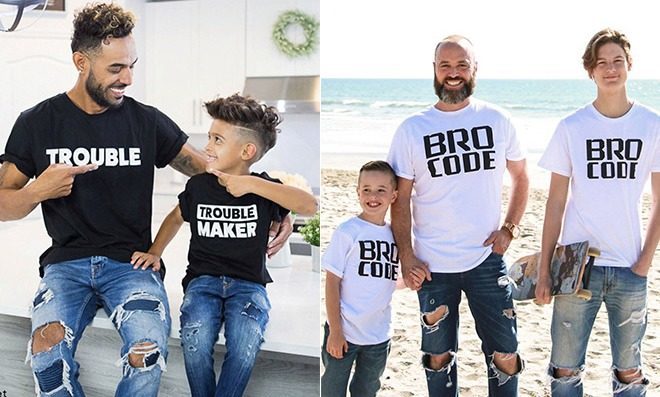 Matching Daddy & Me Tees Starting at $3.99 + FREE Shipping (Reg $10.50)