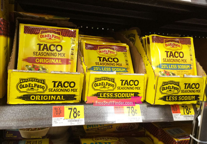 Old El Paso Taco Seasoning for Only 28¢ at Walmart - Regularly 78¢ (Print Now!)
