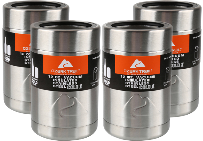 Ozark Trail Vacuum Can Coolers 4-Pack for ONLY $12 (Just $3 Each) at Walmart