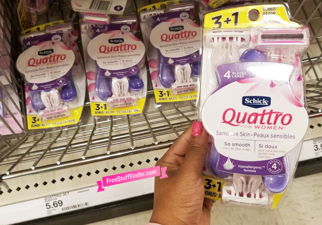 NEW $7 Off Schick Razors Coupon - Schick Quattro 4-Ct Only 69¢ at Target (PRINT NOW!)