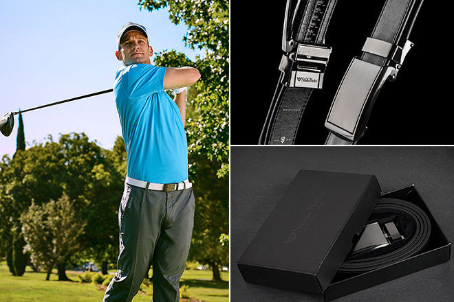 SlideBelts Men’s Leather Ratchet Belt for Only $28.50 + FREE Shipping (Reg $75)