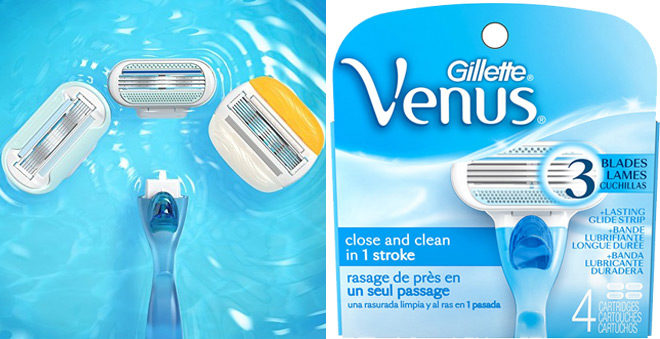 Amazon: Venus Razor Blade 4-Count Refills ONLY $4.47 + FREE Shipping - $1.12 Each!