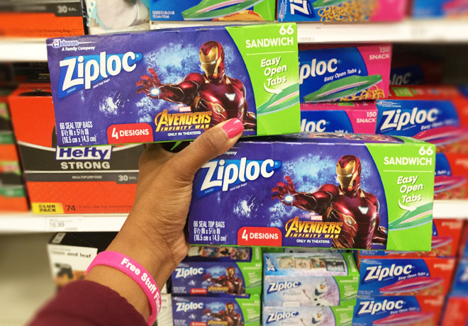 Amazon: Ziploc Avengers Sandwich Bags 198-ct Just $9.54 + FREE Shipping