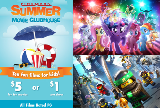 Cinemark Summer Movie Clubhouse: Kids Movies 10 for $5 (Just 50¢ per Movie!)