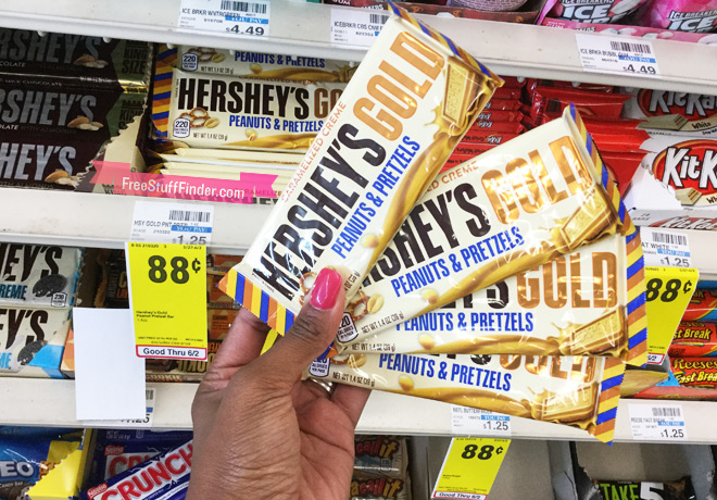 Hershey’s Gold Creme Peanuts & Pretzel Bar Just 38¢ Each at CVS (Regularly $1.25)