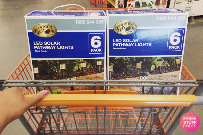 Hampton Bay LED Solar Pathway Lights 6-Pack Just $12 at Home Depot (In-Store Only)