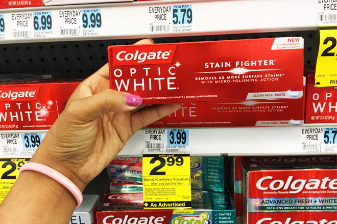 FREE Colgate Optic White or Enamel Health Toothpaste + $1.01 Moneymaker at Rite Aid