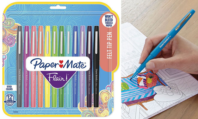 Amazon: Paper Mate Flair Felt Tip 12-Ct Pens ONLY $9.18 (Reg $24)