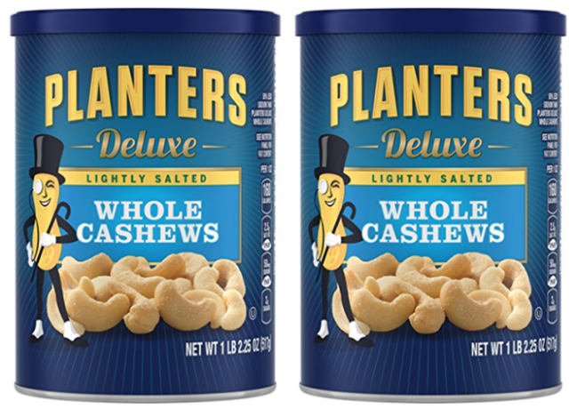 Planters Deluxe Whole Cashews Canister Only $7.19 + FREE Shipping on Amazon