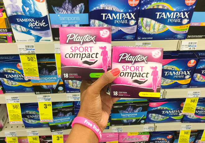 Playtex Sport Compact Tampons 18-Pack for JUST $1.89 at CVS (Regularly $6.19)