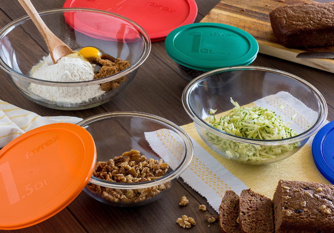 Pyrex 8-Piece Mixing Bowl Set ONLY $14.99 at Macy's + FREE Pickup - Regularly $43!