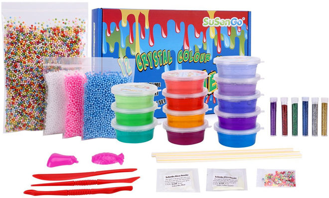 SuSenGo Super Slime Kit Only $17.99 (Reg $50) from Amazon - 12 Colors, BEST Price!