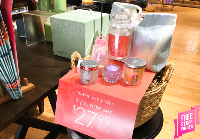 Yankee Candle: $100 Value 9-Piece Mother’s Day Tote Only $27.99 with Any $50 Purchase