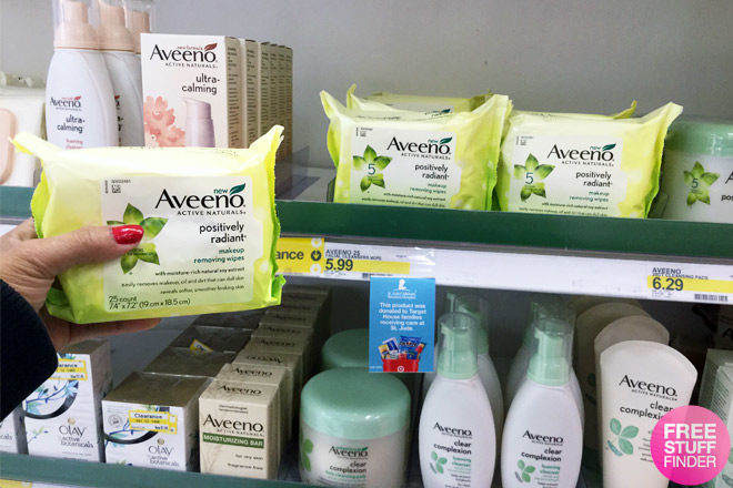 Aveeno Positively Radiant Makeup Removing Wipes for Just $2.32 at Target (Regularly $6)