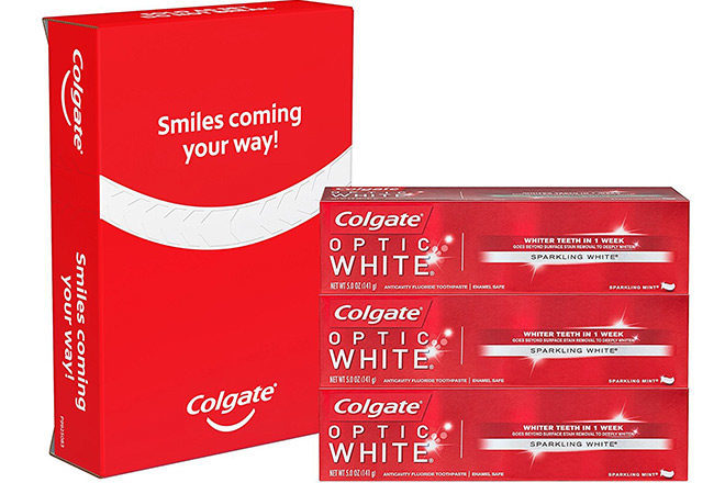 Colgate Optic White Toothpaste 3-Pack for Only $8.54 + FREE Shipping ($2.85 per Tube)
