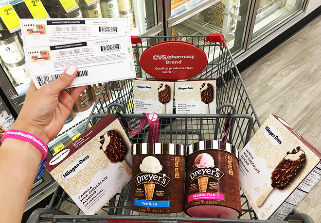 Dreyer’s Ice Cream & Haagen Dazs Ice Cream Bars Just $2.16 at CVS - Reg $6.19