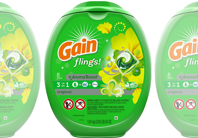 Gain Flings Laundry Detergent 81-Count for ONLY $15.97 on Amazon (Regularly $21)