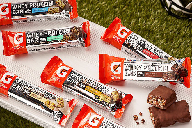 Gatorade Whey Protein Bars 18-Count Box JUST $12.22 + FREE Shipping (68¢ Per Bar)