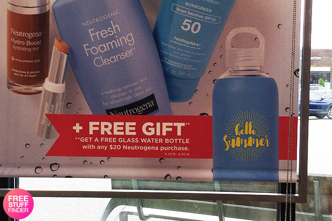 FREE Glass Water Bottle with $20 Neutrogena Purchase at ULTA