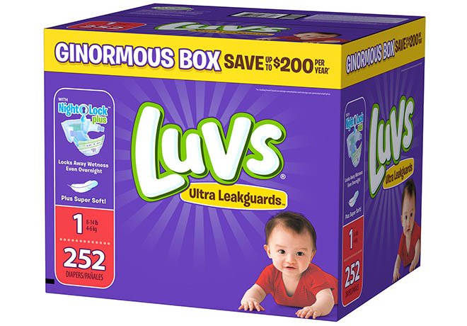 Sam's Club: Luvs Ginormous Box Diapers as Low as 8¢ per Diaper + FREE Shipping