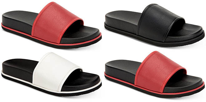 Calvin Klein Men's Leather Slides Just $28.99 + FREE Shipping at Macy's (Regularly $59)