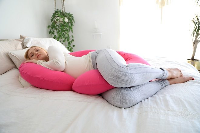 PharMeDoc Pink C-Shaped Pregnancy Pillow ONLY $39.95 + FREE Shipping (Reg $70)