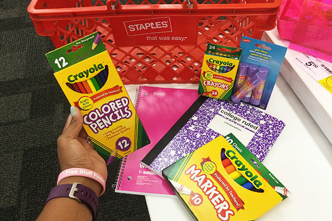 Staples Back To School Deals (25¢ Notebooks & 50¢ Crayons)