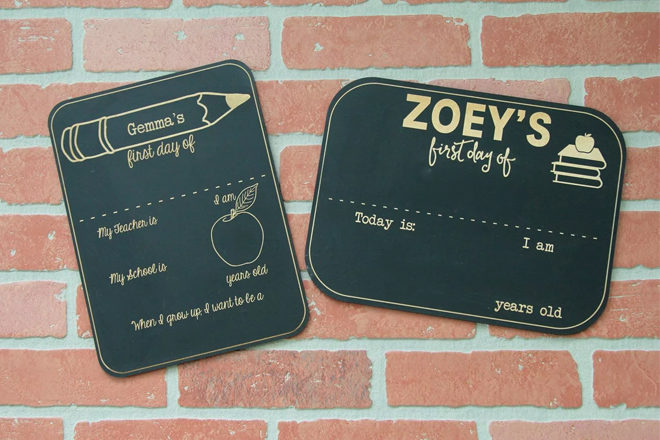 Personalized First Day of School Chalkboard JUST 9.99 (Regularly $33) - Today Only!