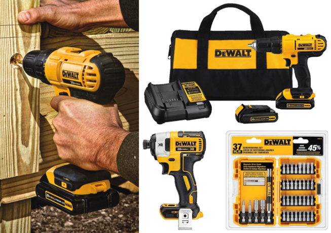 Amazon: DeWalt Drill/Driver Combo Kit & Screwdriver Set ONLY $162 + FREE Shipping
