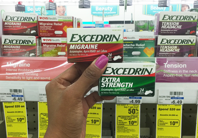 Excedrin Migraine Pain Reliever Caplets for Just $1.99 at CVS (Regularly $6.49)