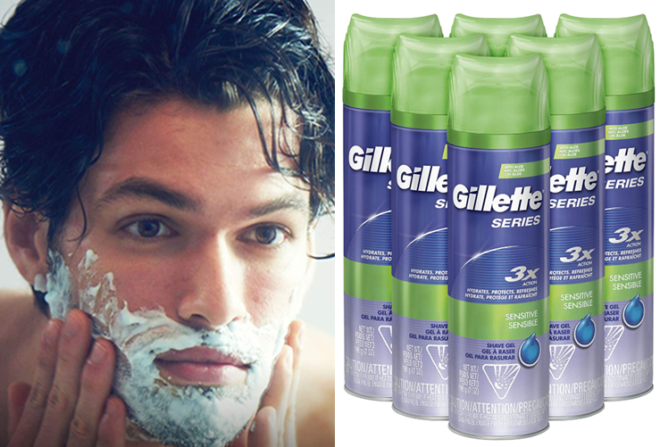 Gillette Sensitive Skin Shave Gel 6-Pack for ONLY $11.07 (Just $1.85 Each!) on Amazon