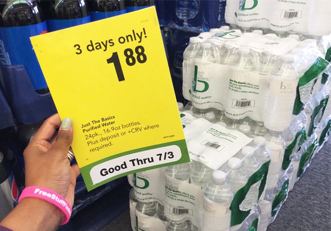 Just The Basics 24-Pk Bottled Water $1.88 at CVS - ONLY 8¢ per Bottle (STOCK UP!)