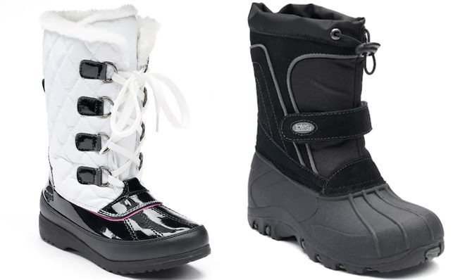 Kohl's: Totes Kids' Winter Boots Starting at ONLY $3.99 (Regularly $50) + FREE Pickup