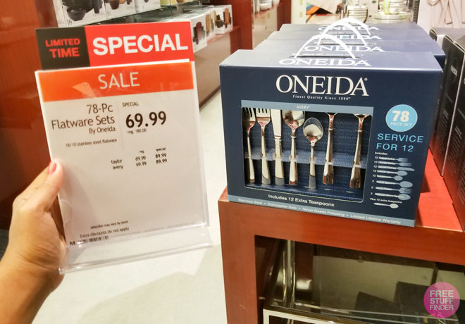 Macy's: Oneida 78-Piece Flatware Sets for Only $69.99 (Regularly $180) + FREE Pickup