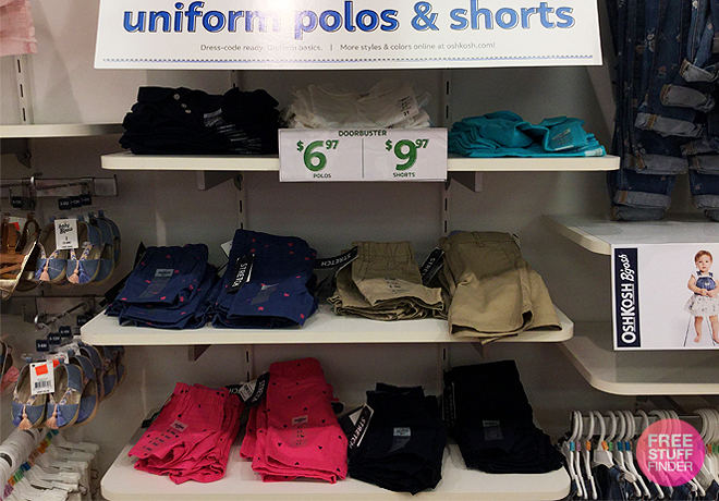 WOW! OshKosh Uniform Polos JUST $6.97 (Regularly $16) - Uniform Shorts From $9.97